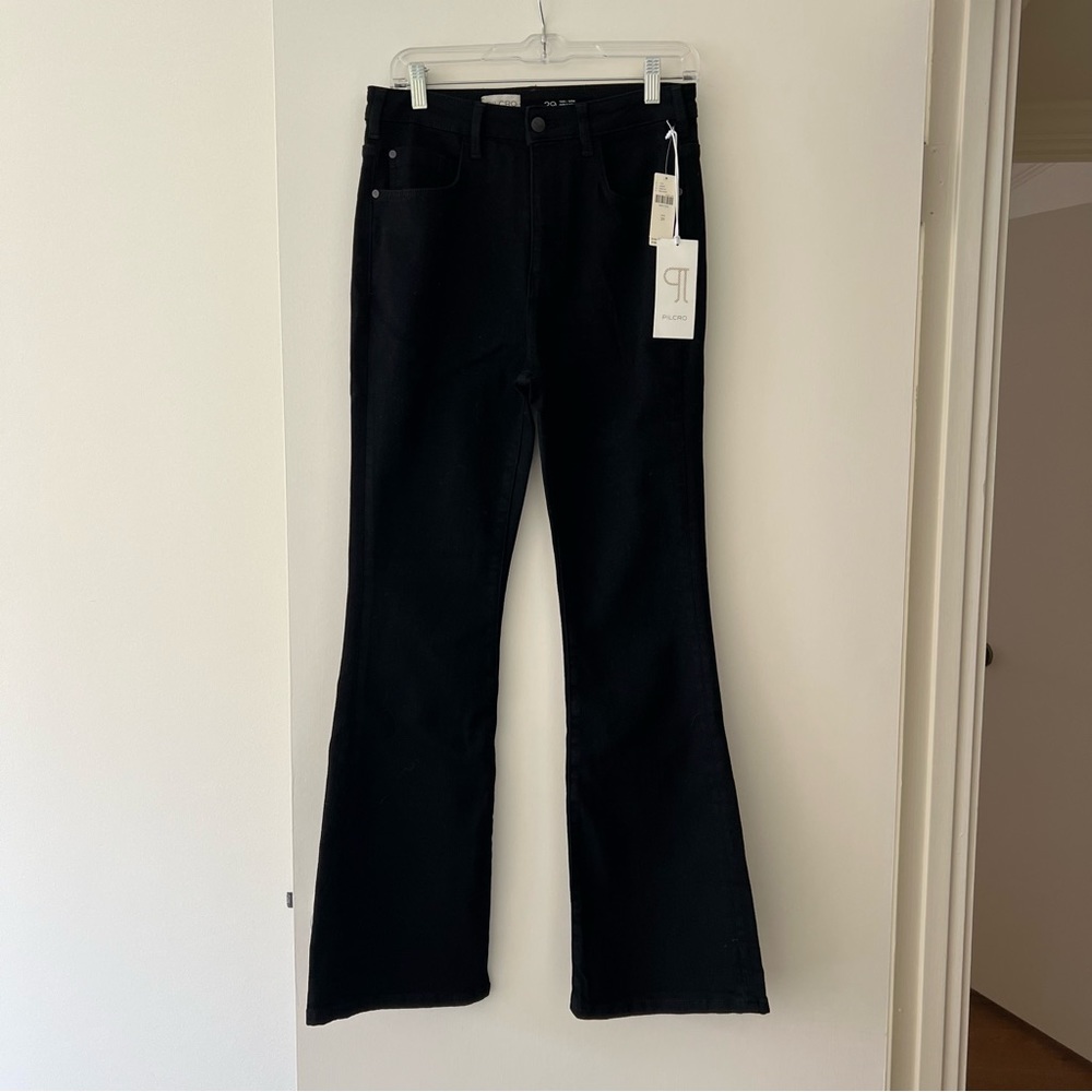 Black Mid-Rise Bootcut Jeans
